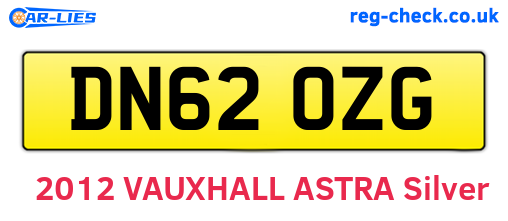 DN62OZG are the vehicle registration plates.