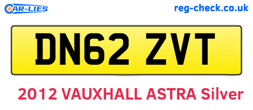 DN62ZVT are the vehicle registration plates.