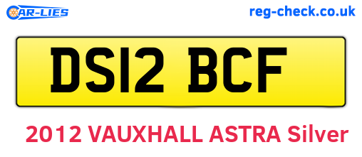 DS12BCF are the vehicle registration plates.