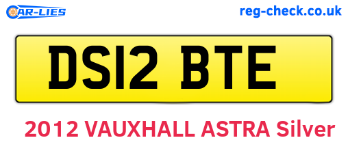DS12BTE are the vehicle registration plates.