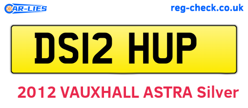 DS12HUP are the vehicle registration plates.