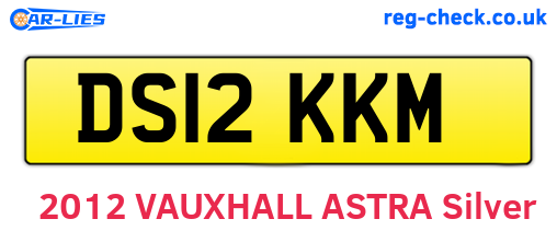 DS12KKM are the vehicle registration plates.