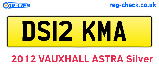 DS12KMA are the vehicle registration plates.