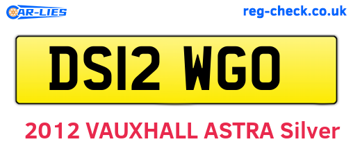 DS12WGO are the vehicle registration plates.