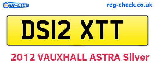 DS12XTT are the vehicle registration plates.