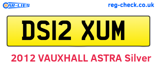DS12XUM are the vehicle registration plates.