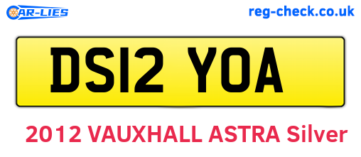 DS12YOA are the vehicle registration plates.