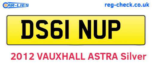 DS61NUP are the vehicle registration plates.