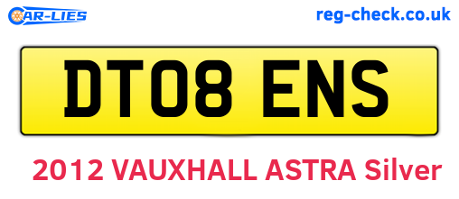 DT08ENS are the vehicle registration plates.