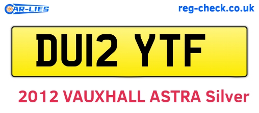 DU12YTF are the vehicle registration plates.
