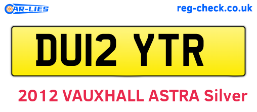 DU12YTR are the vehicle registration plates.