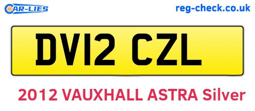 DV12CZL are the vehicle registration plates.