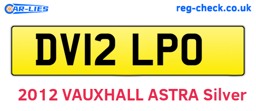 DV12LPO are the vehicle registration plates.