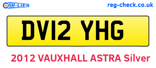DV12YHG are the vehicle registration plates.