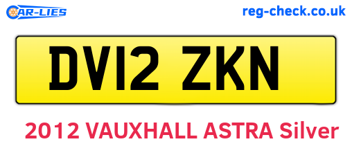 DV12ZKN are the vehicle registration plates.
