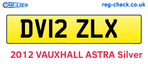DV12ZLX are the vehicle registration plates.