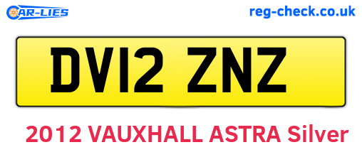 DV12ZNZ are the vehicle registration plates.