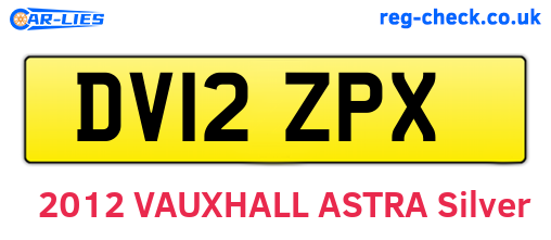 DV12ZPX are the vehicle registration plates.