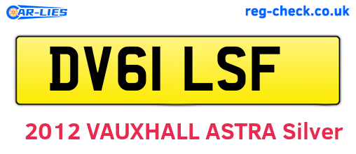 DV61LSF are the vehicle registration plates.
