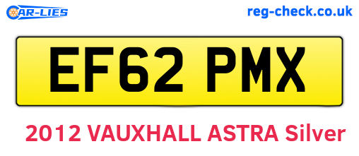 EF62PMX are the vehicle registration plates.