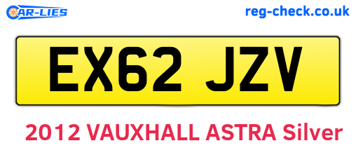 EX62JZV are the vehicle registration plates.