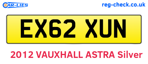 EX62XUN are the vehicle registration plates.