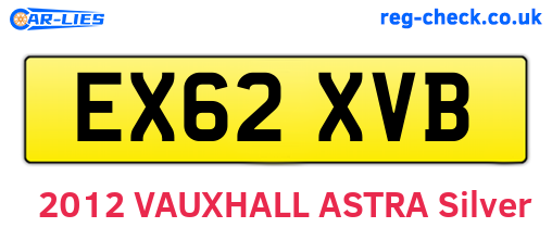 EX62XVB are the vehicle registration plates.