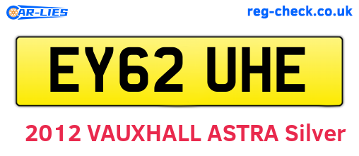 EY62UHE are the vehicle registration plates.