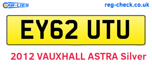 EY62UTU are the vehicle registration plates.