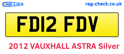 FD12FDV are the vehicle registration plates.