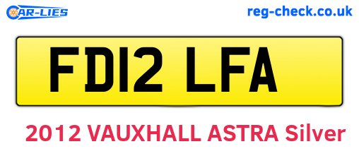 FD12LFA are the vehicle registration plates.