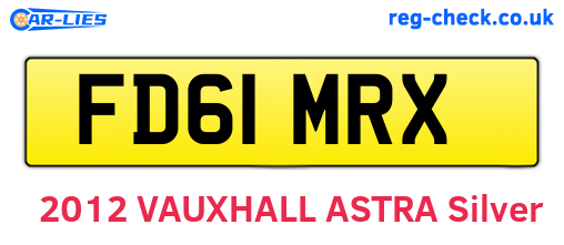 FD61MRX are the vehicle registration plates.