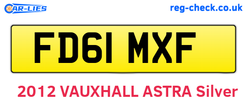 FD61MXF are the vehicle registration plates.