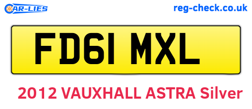 FD61MXL are the vehicle registration plates.