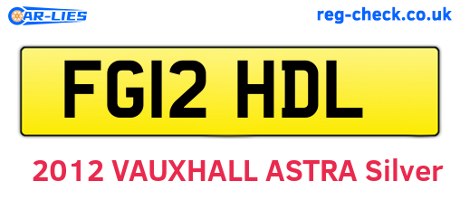 FG12HDL are the vehicle registration plates.