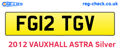 FG12TGV are the vehicle registration plates.