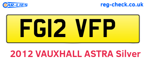 FG12VFP are the vehicle registration plates.