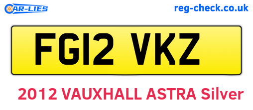 FG12VKZ are the vehicle registration plates.