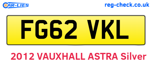 FG62VKL are the vehicle registration plates.