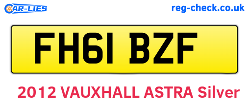 FH61BZF are the vehicle registration plates.