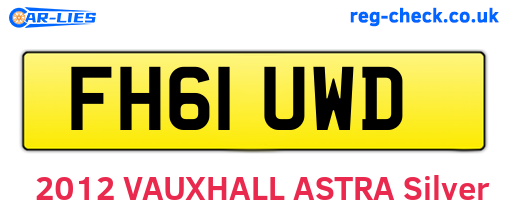 FH61UWD are the vehicle registration plates.