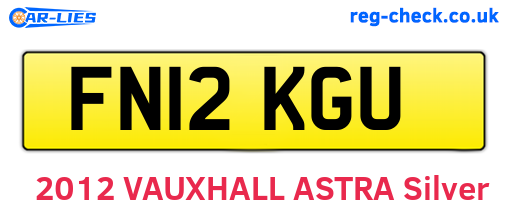 FN12KGU are the vehicle registration plates.