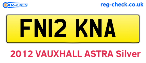 FN12KNA are the vehicle registration plates.