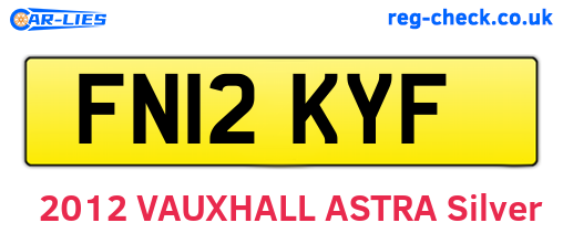 FN12KYF are the vehicle registration plates.