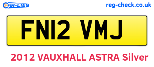 FN12VMJ are the vehicle registration plates.