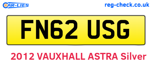 FN62USG are the vehicle registration plates.