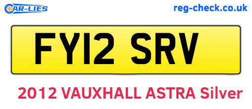 FY12SRV are the vehicle registration plates.