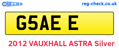 G5AEE are the vehicle registration plates.