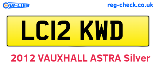 LC12KWD are the vehicle registration plates.
