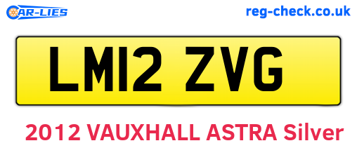 LM12ZVG are the vehicle registration plates.